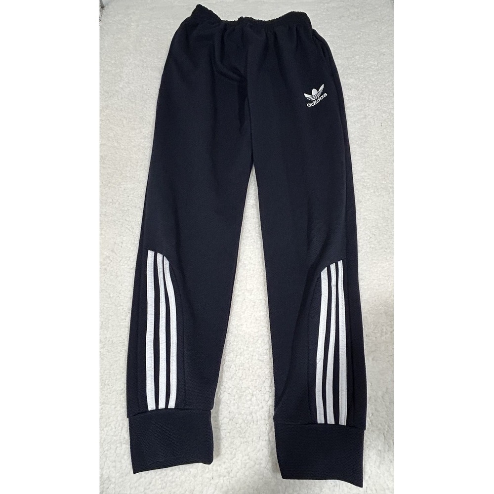 Adidas Track Pants Men's M Navy Blue Drawstring Y2K 90s‎ Athletic Knit Soccer